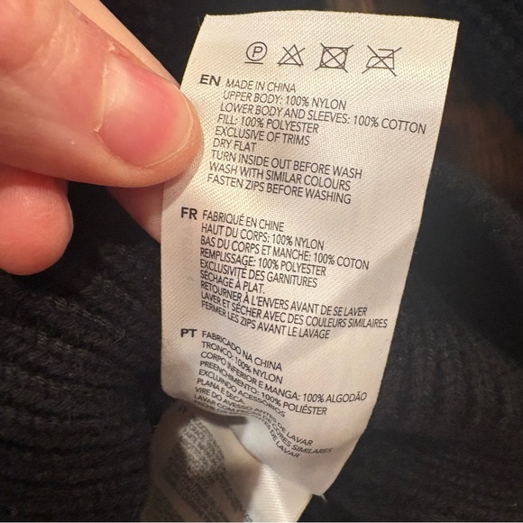 Varley $228 Daines Half-Zip Combination Knit Quilted Pullover Black S P2P 19-21” - Picture 12 of 16